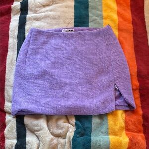 Fashion Nova Purple Asymmetrical Pencil Mini Skirt